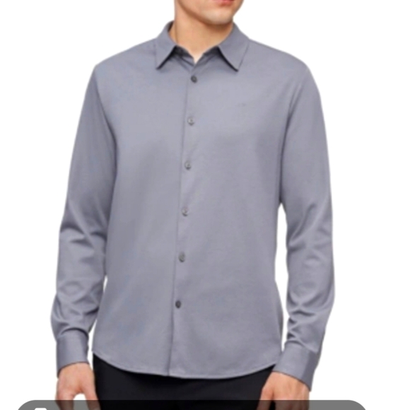 Express Gray Dress Shirt Classic Modern Fit - Picture 1 of 4